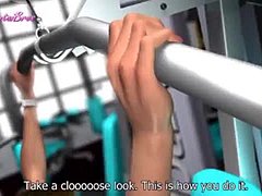 Gayathlete får sin fitta knullad i 3D-tecknad porrfilm