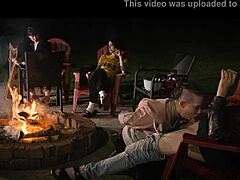 Oral and music - a wild night of outdoor blowjobs