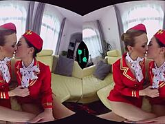 Virtual reality of horny flight attendants