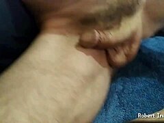Solo session with large plug and intense edging
