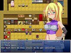 Pregnant girl's humiliating exhibition in game-based hentai