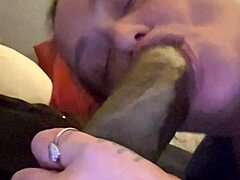 Interracial couple enjoys black cock and cum in mouth