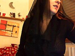 European nun indulges in dirty talk and fetish play with her lover