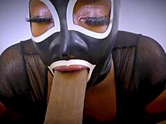 Monster cock deepthroat action with gag and gagged