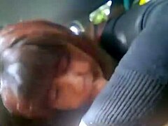 Quick sex with a naughty car rider ends in cumshot