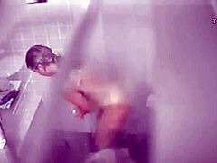 Hidden cam captures my tanned mom in the shower