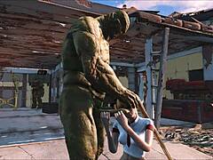 Stor kuk möter stram rumpa i Fallout 4s monster scen