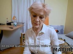 Czech granny with shaved pussy asks man for sexual lover in mature4k video
