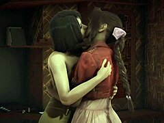 Rinoa と Aeriths のレズビアン3人組のフルビデオ,ダブルオラージュとカニリングス