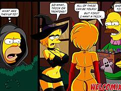 L'orgie d'Halloween de Lisa avec des personnages de dessins animés