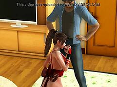 Η Mai Shiranui, ο χαρακτήρας cosplay του King of Fighters, επιδίδεται σε ζεστό 3D hentai σεξ