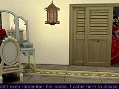 Isteri India animasi menipu suaminya dengan seorang lelaki muda dalam video Sims 4