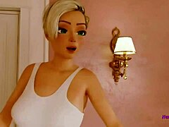 Blondínka Shemale dáva horúci anál v HD videu