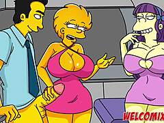 Açık Simpsonlar çizgi film sahnelerinin derlemesi, oral ve anal seksle