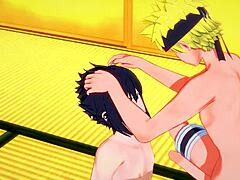 Naruto a Sasuke si užívají smyslné orální potěšení v tomto videu Hentai