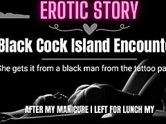 Steamy audio sex story features a big black cock