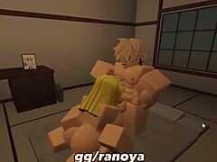 Una sex worker viene penetrata da un personaggio Roblox ben dotato