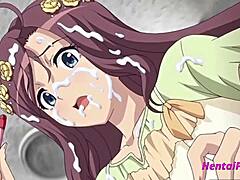 Mlada rjavolaska princesa se ukvarja s spolnimi aktivnostmi na mizi v risanem hentai videu