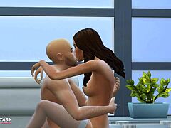Соблазнительная брачная ночь - Сцена любви в мультфильме Sims 4