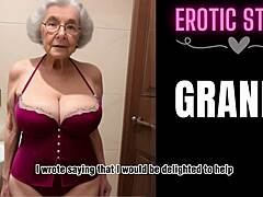 Granny's taboo pissing fetish: Big tits and old pussy in action