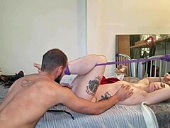 HD porn video of a big ass girl tied up and smoking